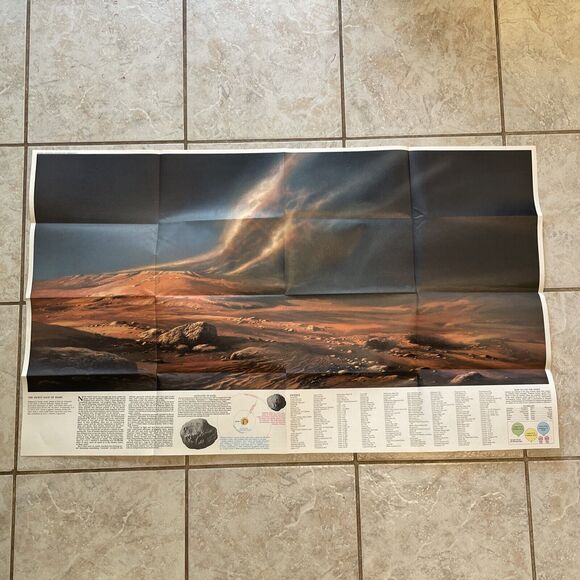 National Geographic Map Mars Red Planet Solar System Vintage February 1973 - Picture 3 of 12